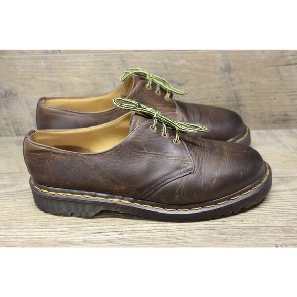 Dr. Martens 1461 Oxford Shoes Unisex Size 8‎ Vintage 3-Eye Crazy Horse Leather - Picture 4 of 16